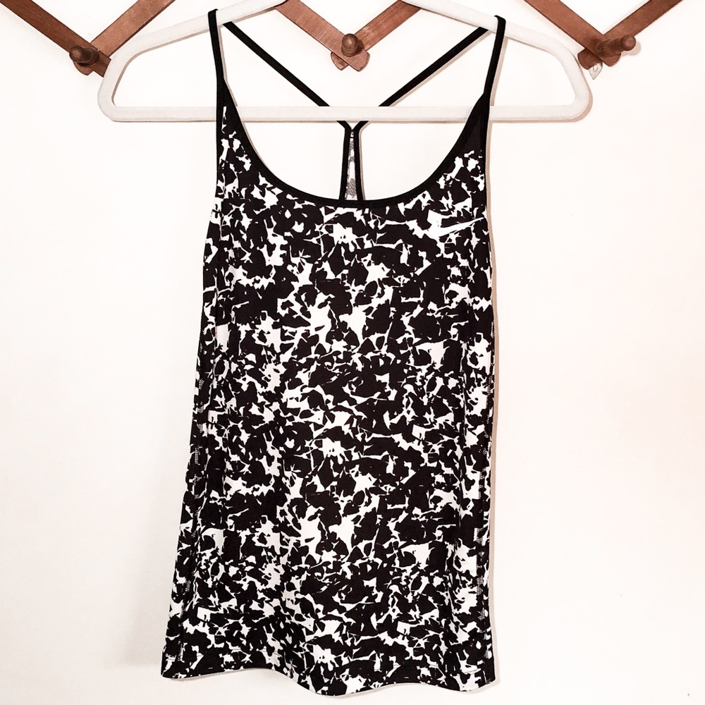 Nike Dri-Fit Raceback Black & White Tank M